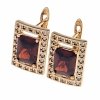 exclusive swarovski gold-plated earrings